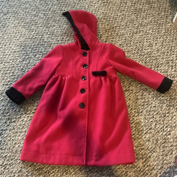Kids red hooded coat - Picture 1 of 5